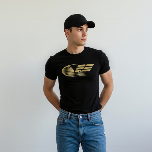Black Flying Seven Tee